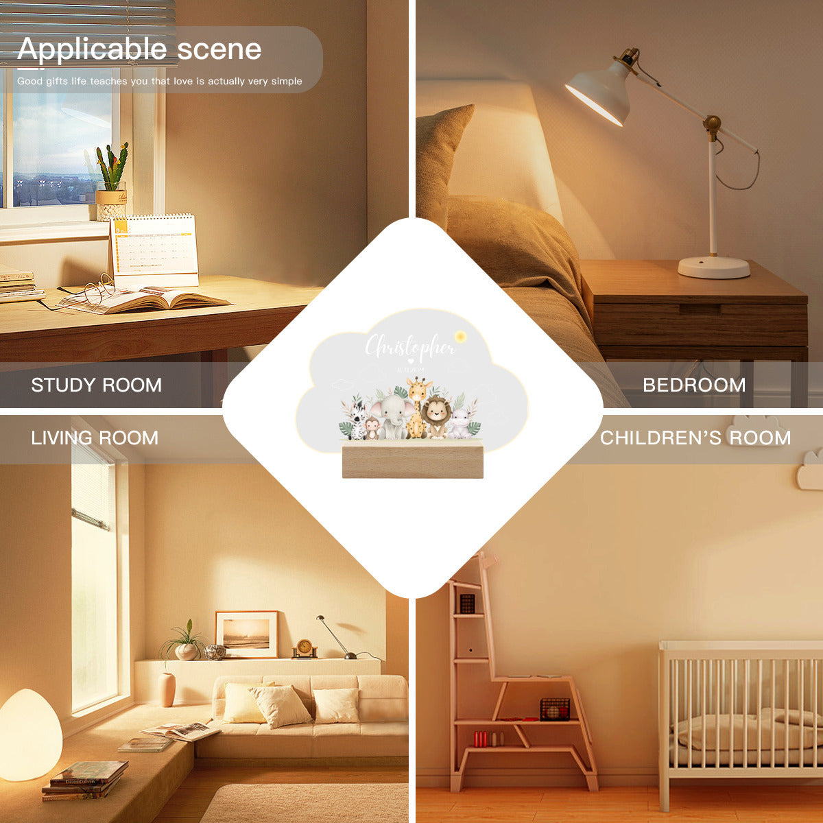 Customizable Cloud Night Lamp - Perfect Gift for New Parents