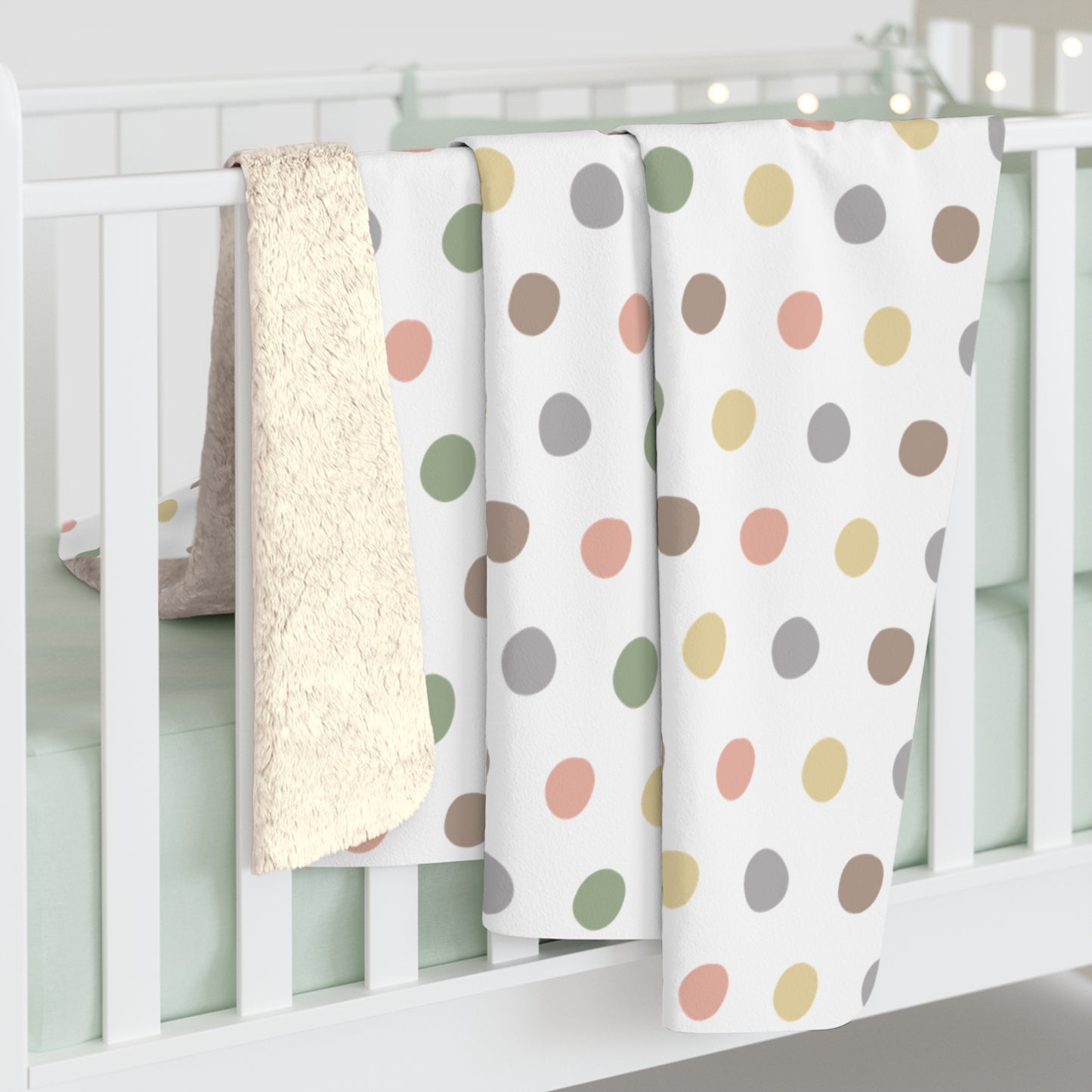 Sherpa Fleece Blanket - Polka Dot Design - Pure Softness!