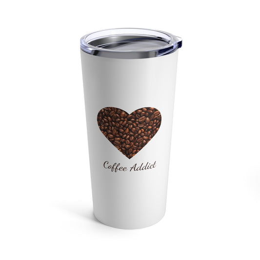 Tumbler "Coffee Addict" - Customizable - Stainless Steel - Coffee Lovers