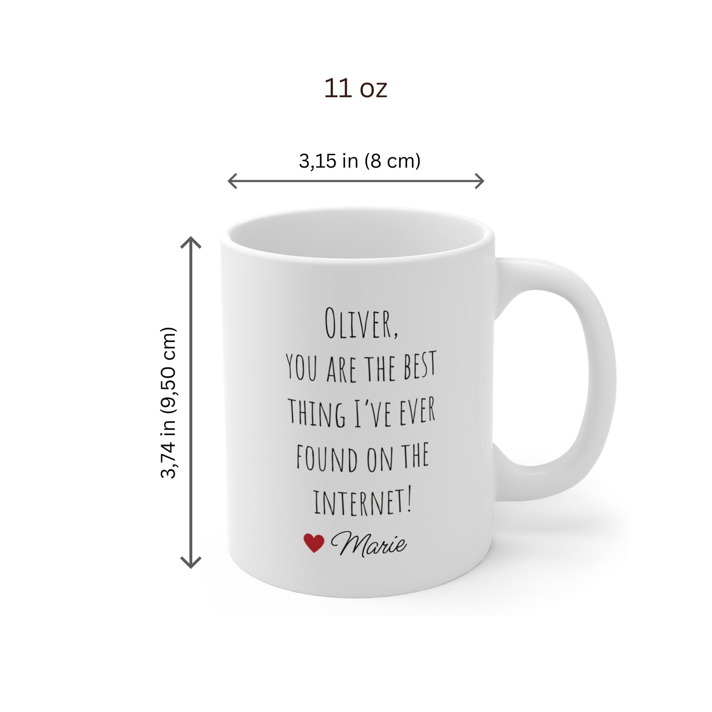 "You are the best thing I've ever found on Internet" - Mug - Partner Anniversary Gift