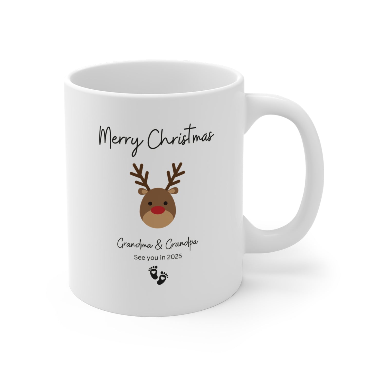 Merry Christmas Pregnancy Announcement Mug - Surprise Gift for Expecting Grandparents - Christmas Gift