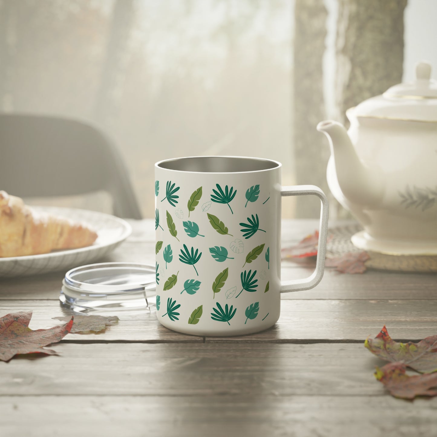 Insulated Coffee Mug - Tea Mug - Thermo Mug - Botanical Design