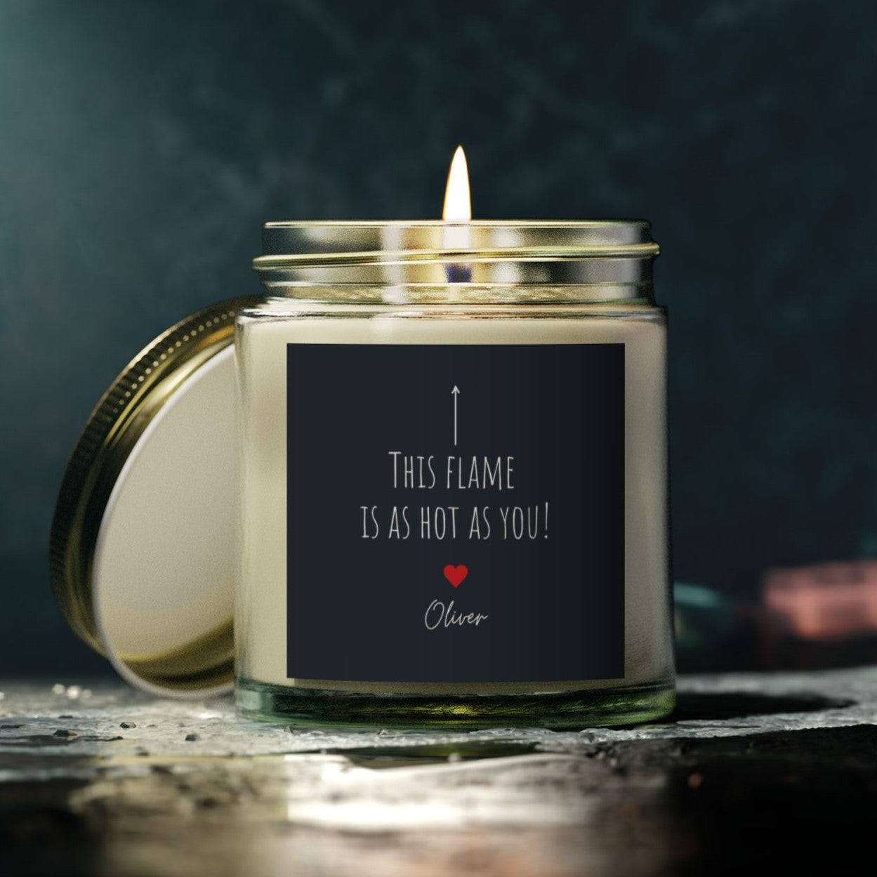 Personalized "This Flame is as Hot as You" Scented Candles - Perfect Gift for Couples