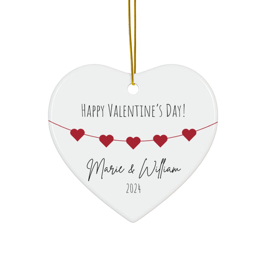 Personalizable Valentine's Day Ornament - Heart Garland