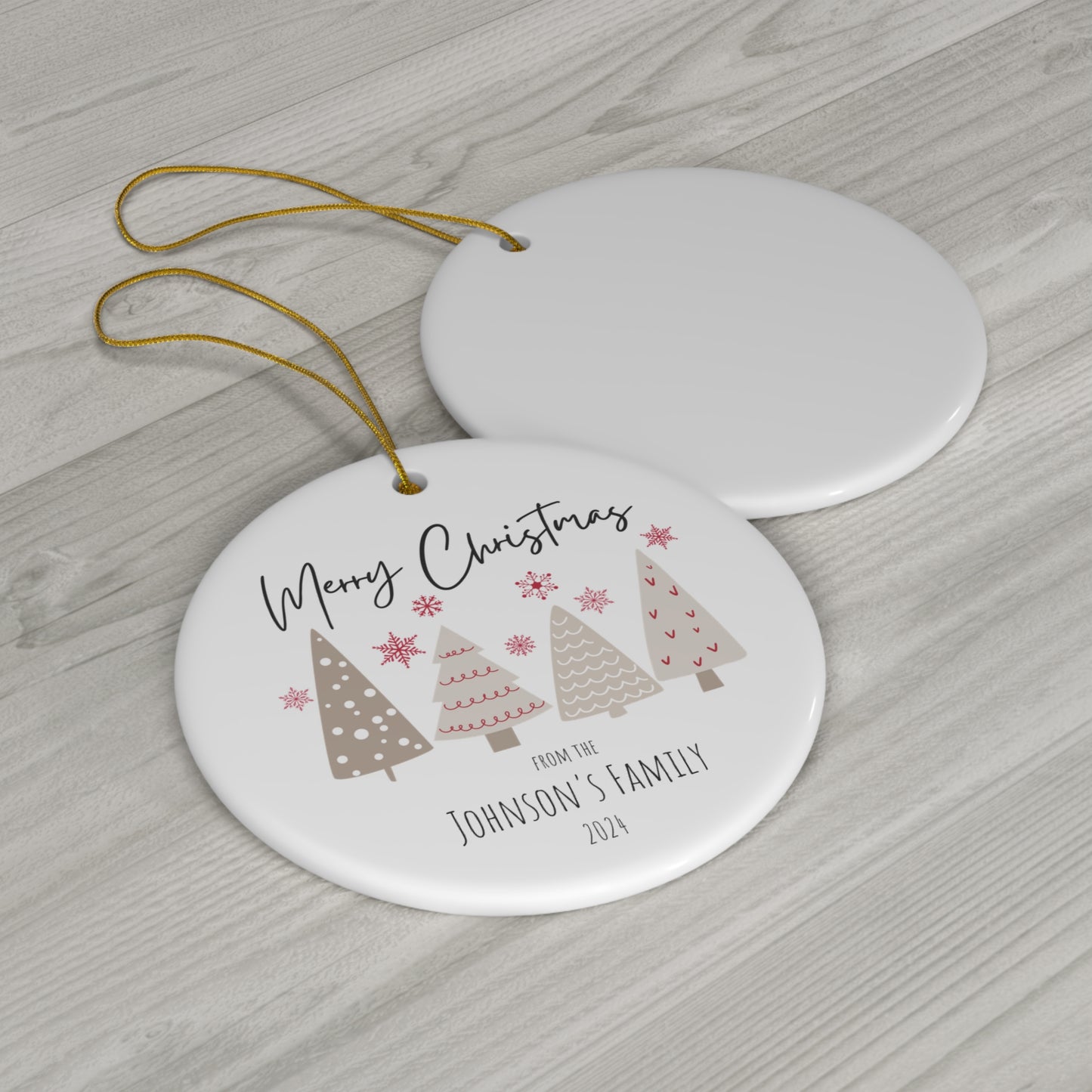 Personalisiertes FROHE WEIHNACHTSORNAMENT - Perfektes Weihnachtsgeschenk für Freunde der Familie - Weihnachtsbaum