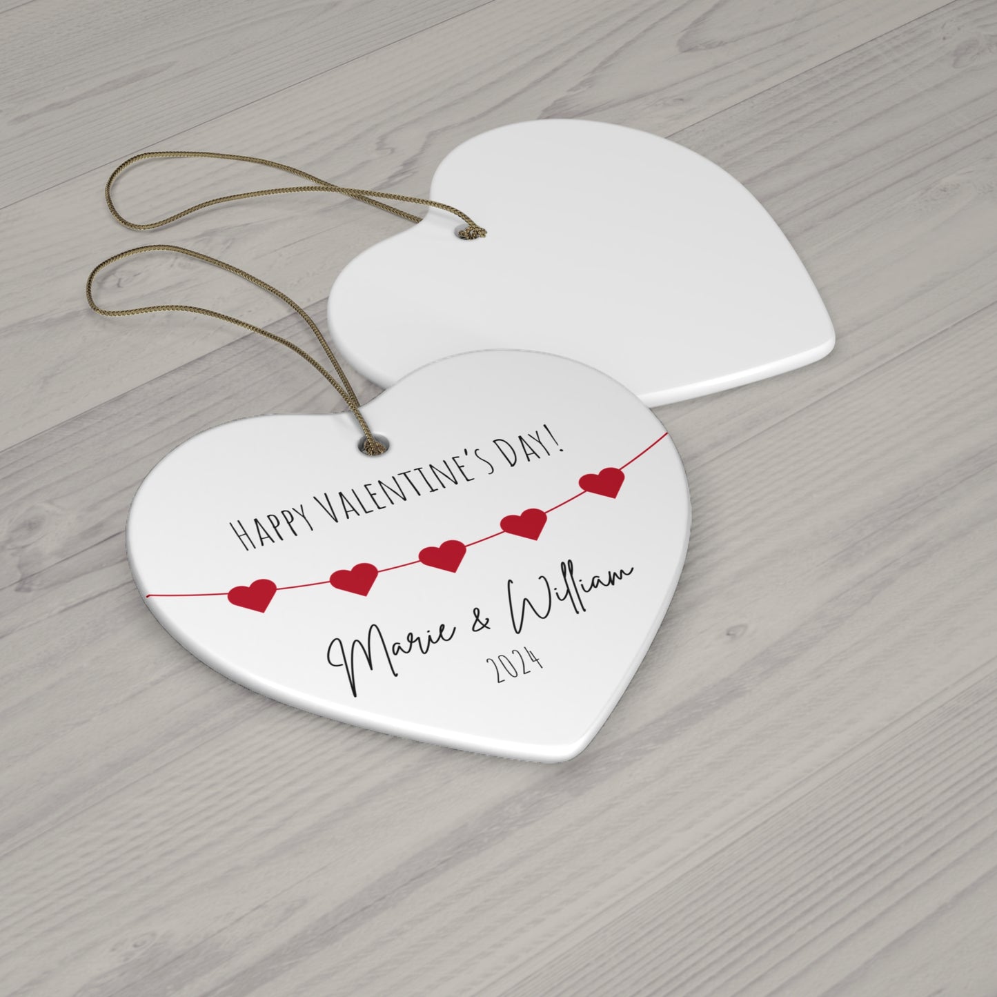 Personalizable Valentine's Day Ornament - Heart Garland