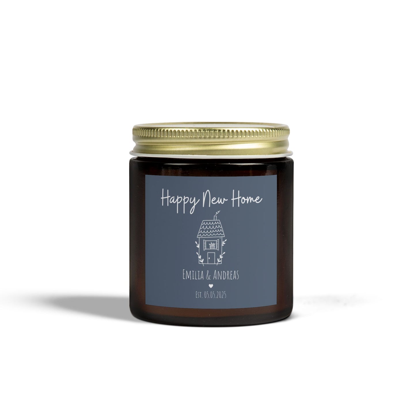 Customizable "Happy New Home" Scented Candle - New Homeowners Gift