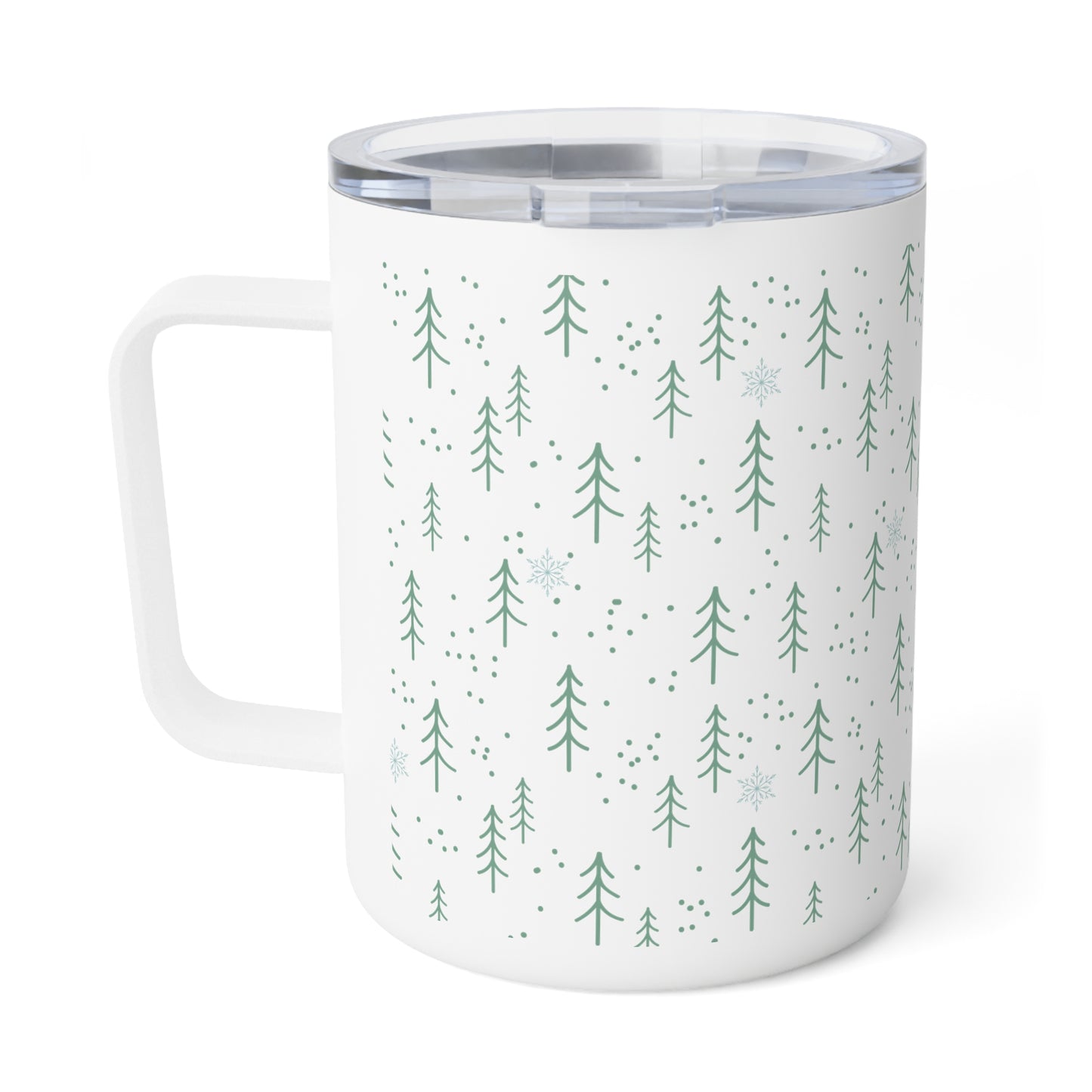 Insulated Coffee Mug -  Tea Mug - Winter Inspired Motif