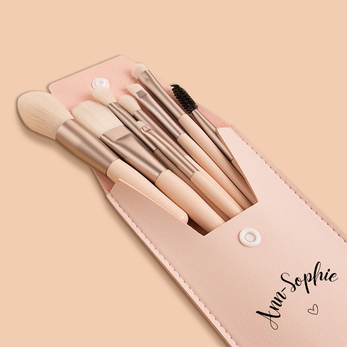 Personalized Portable Makeup Brush Set