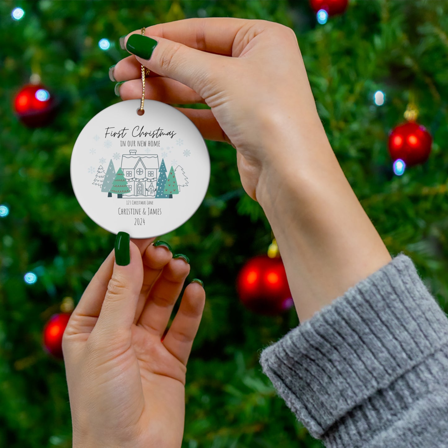 Personalized Ornament "First Christmas in our New Home" - Gift New Homeowners