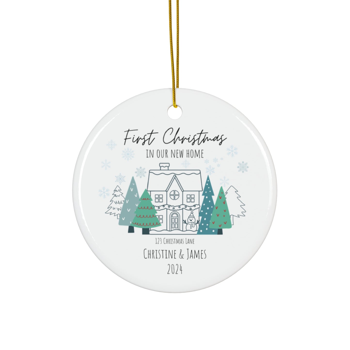 Personalized Ornament "First Christmas in our New Home" - Gift New Homeowners