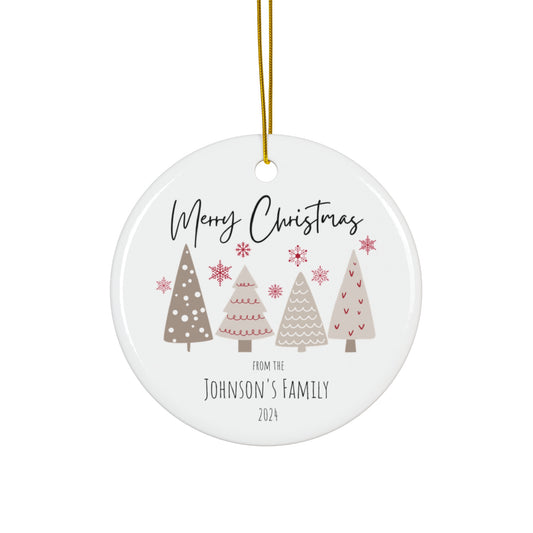 Personalized "Merry Christmas" Ornament - Christmas Gift for Family Friends