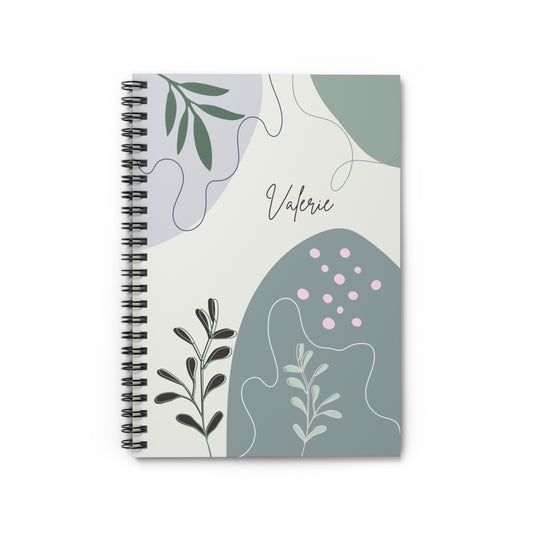 Personalizable Botanical-Inspired Spiral Notebook