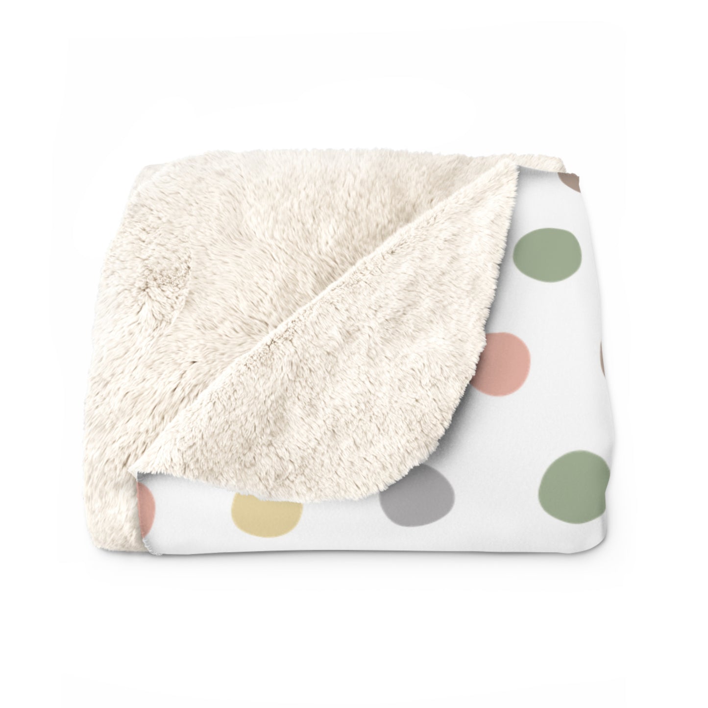 Sherpa Fleece Blanket - Polka Dot Design - Pure Softness!