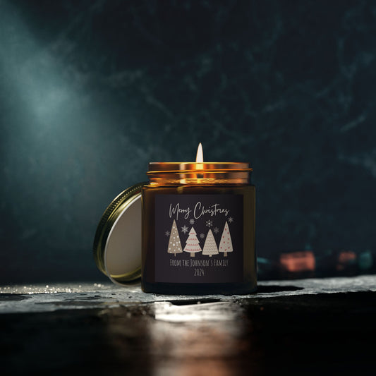 Customizable "Merry Christmas from..." Candle