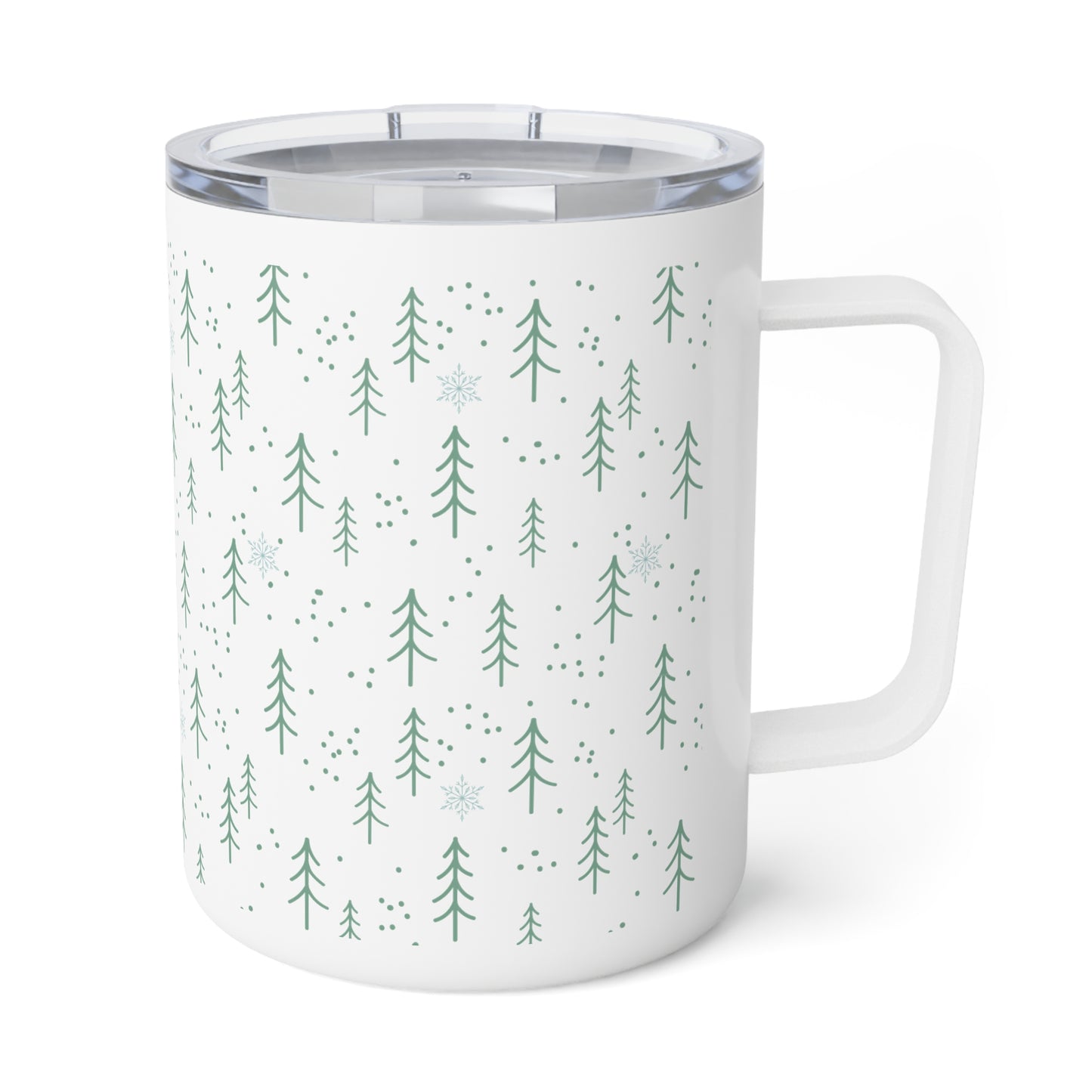 Insulated Coffee Mug -  Tea Mug - Winter Inspired Motif