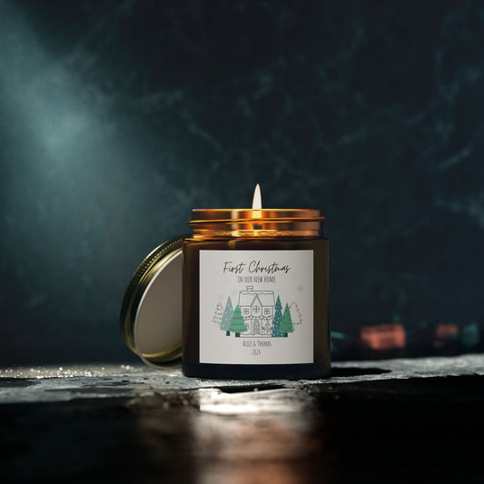 Customizable "First Christmas in our New Home" Candle