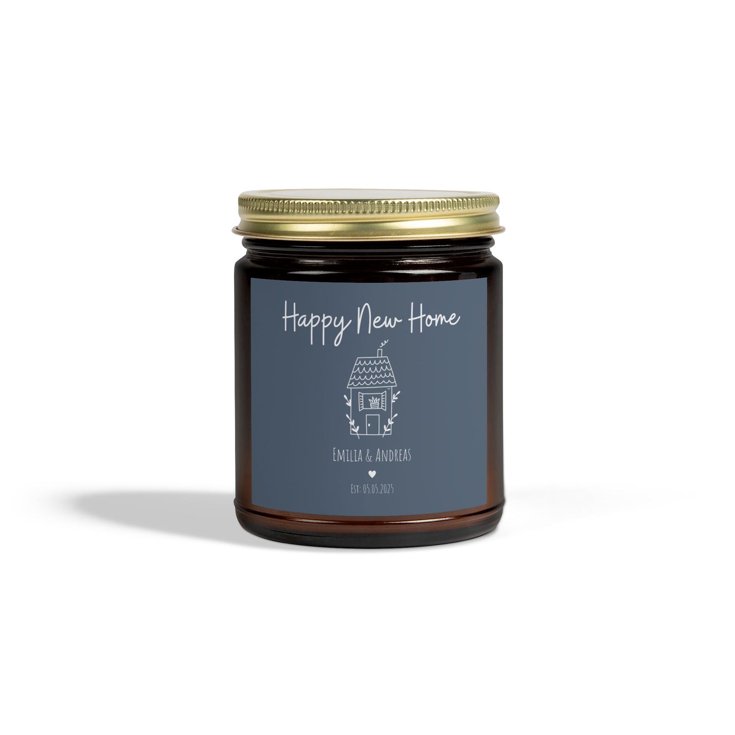 Customizable "Happy New Home" Scented Candle - New Homeowners Gift