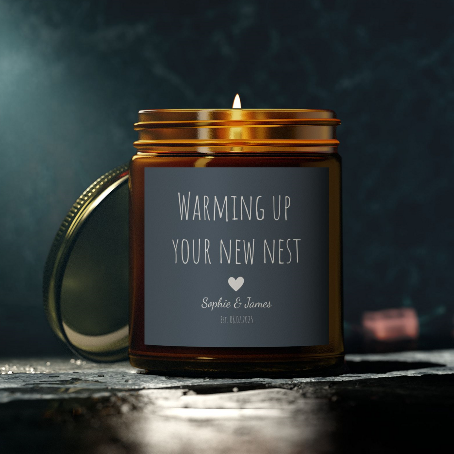 Customizable "Warming Up Your New Nest" Candle - Perfect Gift for New Homeowners