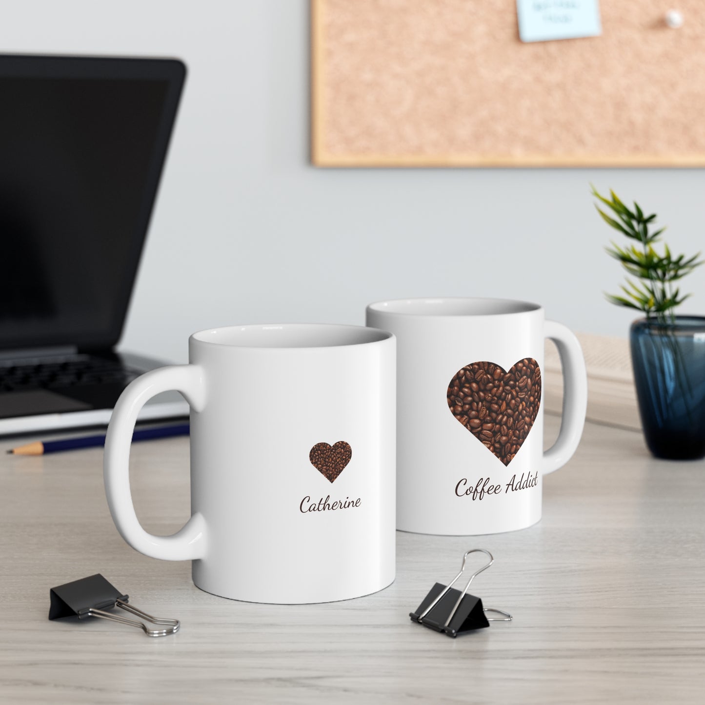 COFFEE ADDICT - Personalisierbar - Kaffeetasse - Stylische Tasse - Keramiktasse - Geschenk für Kaffeeliebhaber