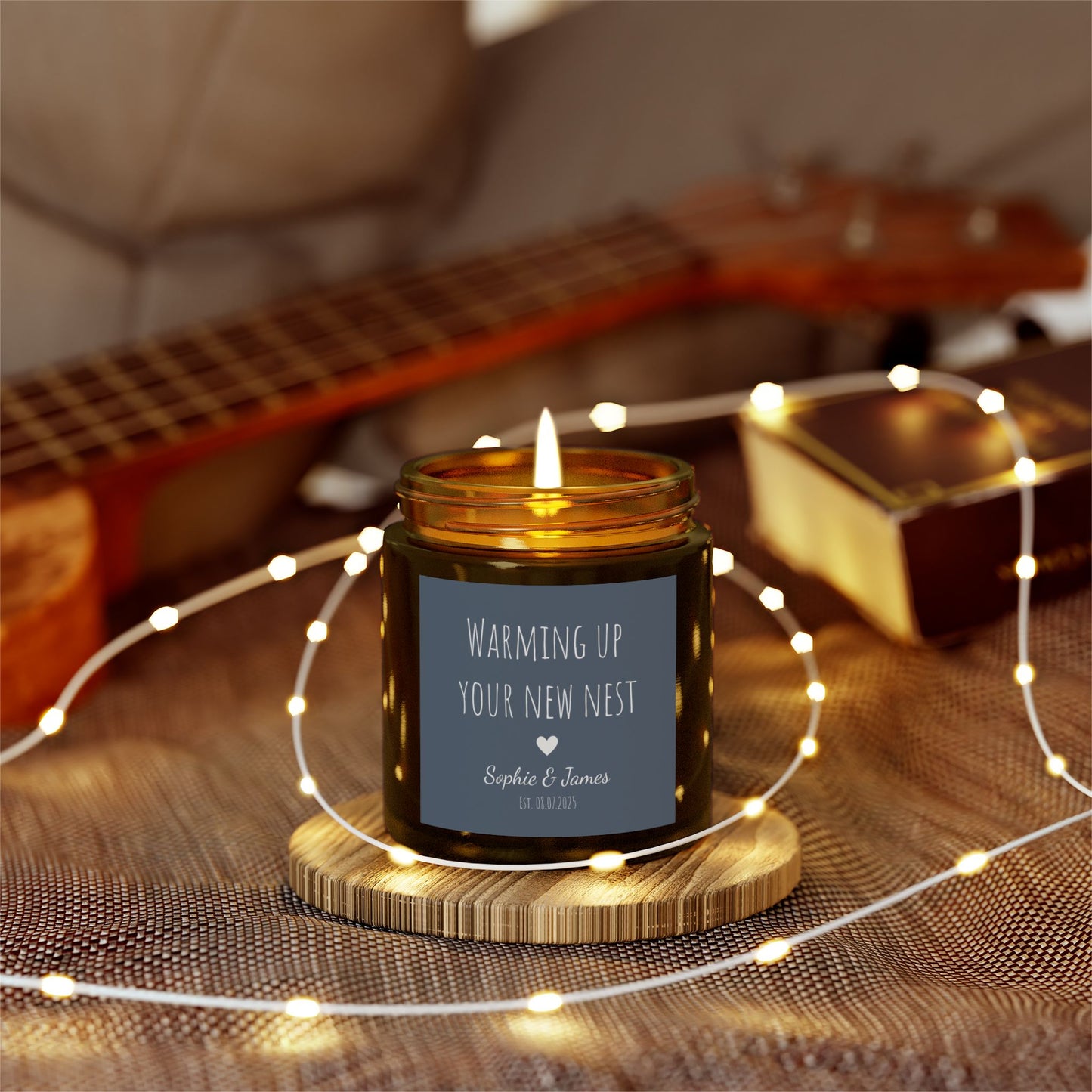 Customizable "Warming Up Your New Nest" Candle - Perfect Gift for New Homeowners