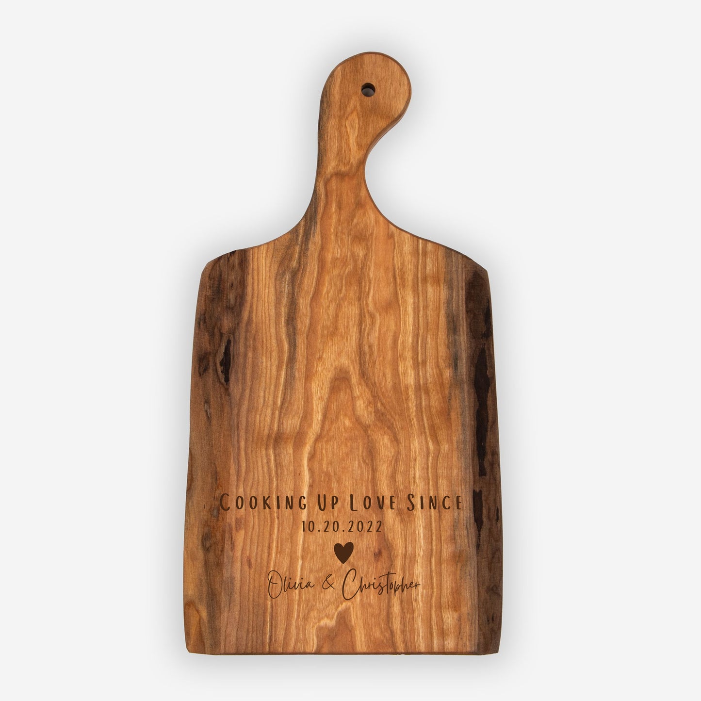 Personalized Artisan Wood Serving Board - "Cooking Up Love Since..."