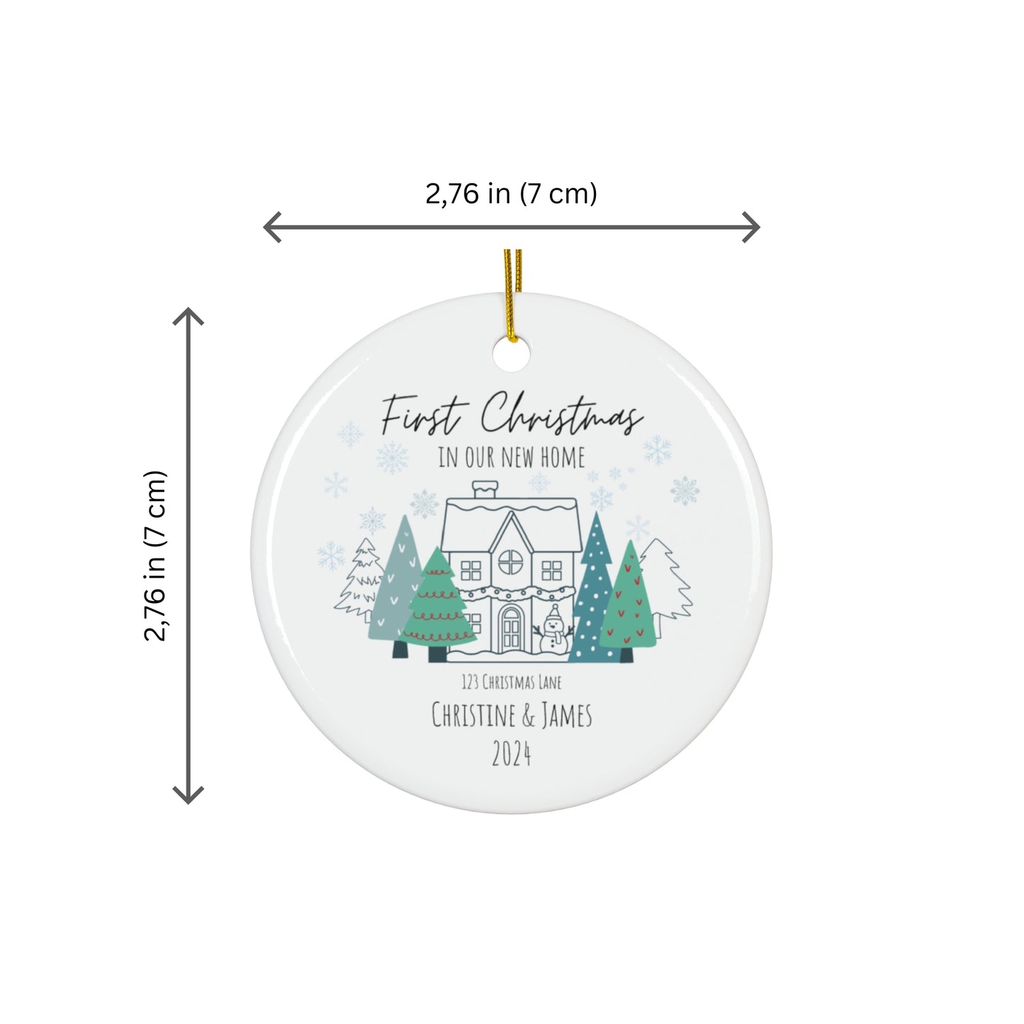 Personalized Ornament "First Christmas in our New Home" - Gift New Homeowners