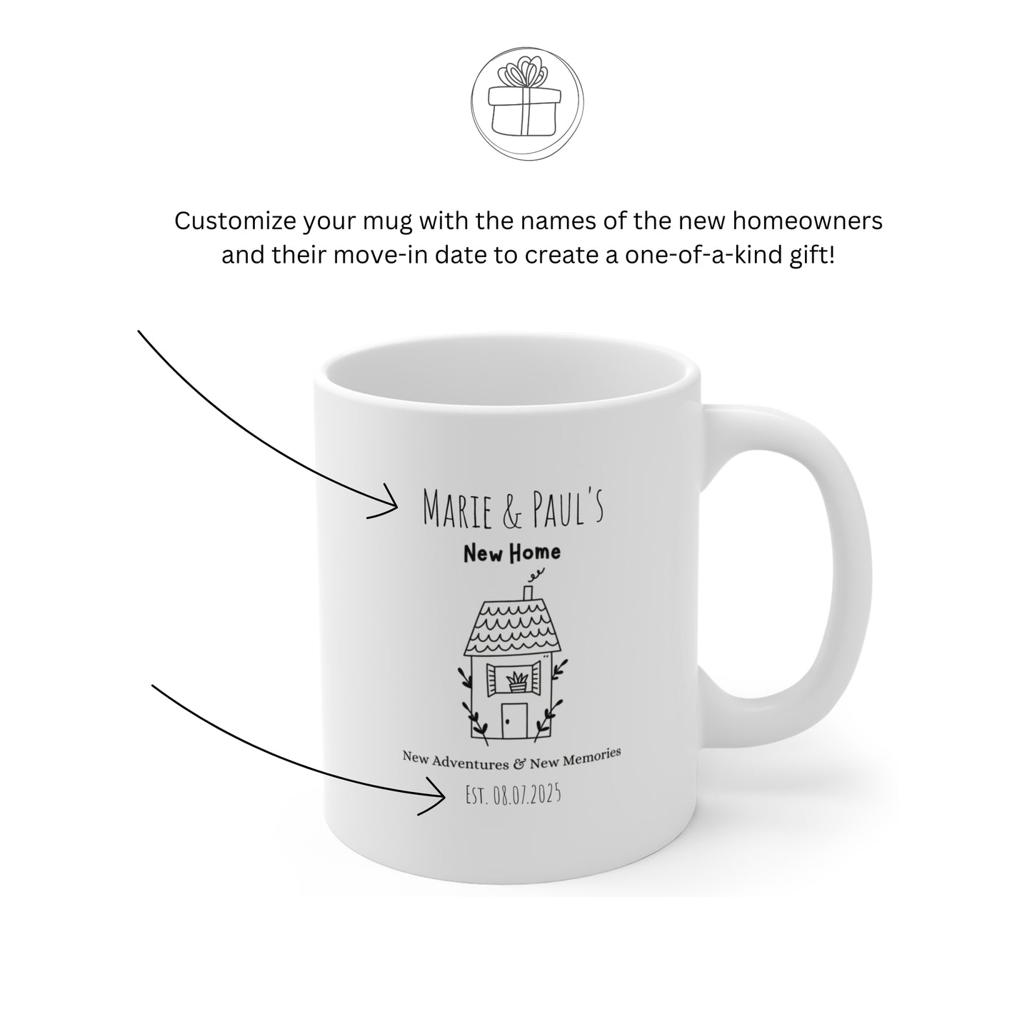 "New Home" Coffee Mug -  Personalized New Homeowners Gift